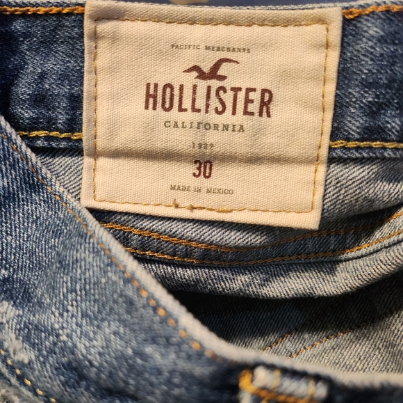 Hollister Co Denim Cutoff Shorts Distressed Size 30 9" Inseam - Picture 5 of 7